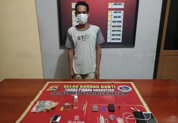 Sat Resnarkoba Polres Bima Kota Tangkap Residivis Sabu-Sabu
